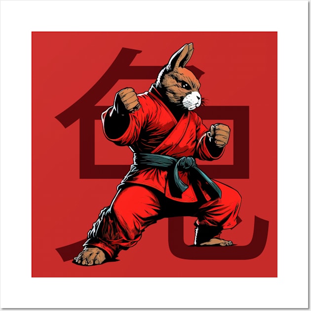 Kungfu Rabbit Wall Art by yewjin